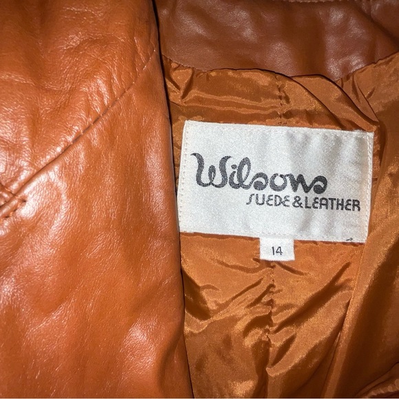 VINTAGE | 70s Wilson's Leather caramel single breasted blazer jacket - Picture 2 of 15